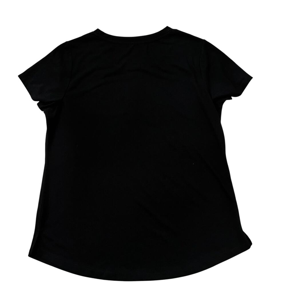 Disney Black Printed Follish Mortal T-Shirt Women‎ Size Medium NWT | 42-21 - Picture 2 of 5